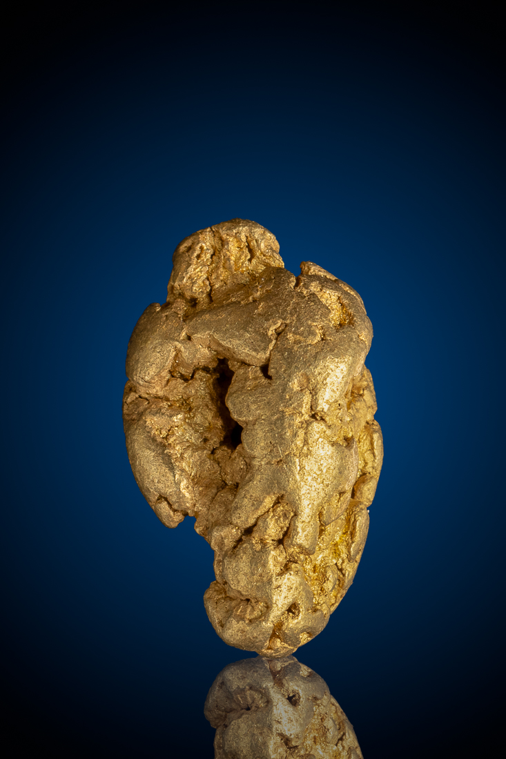 Heavy Elongated Natural Gold Nugget Chunk - American River, CA - 15.84 grams (image for) Heavy Elongated Natural Gold Nugget Chunk - American River, CA - 15.84 grams